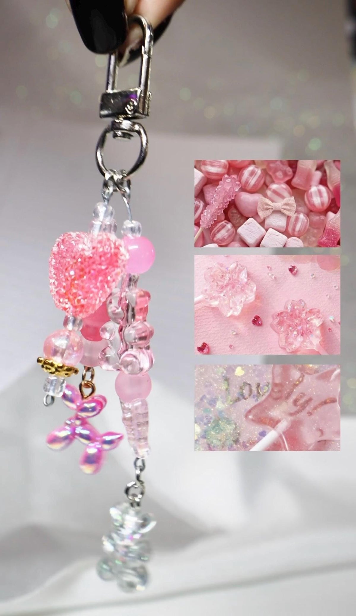 Keychain Beaded Candy Sweets