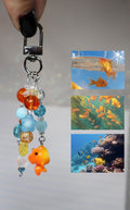 Keychain Beaded goldfish ocean