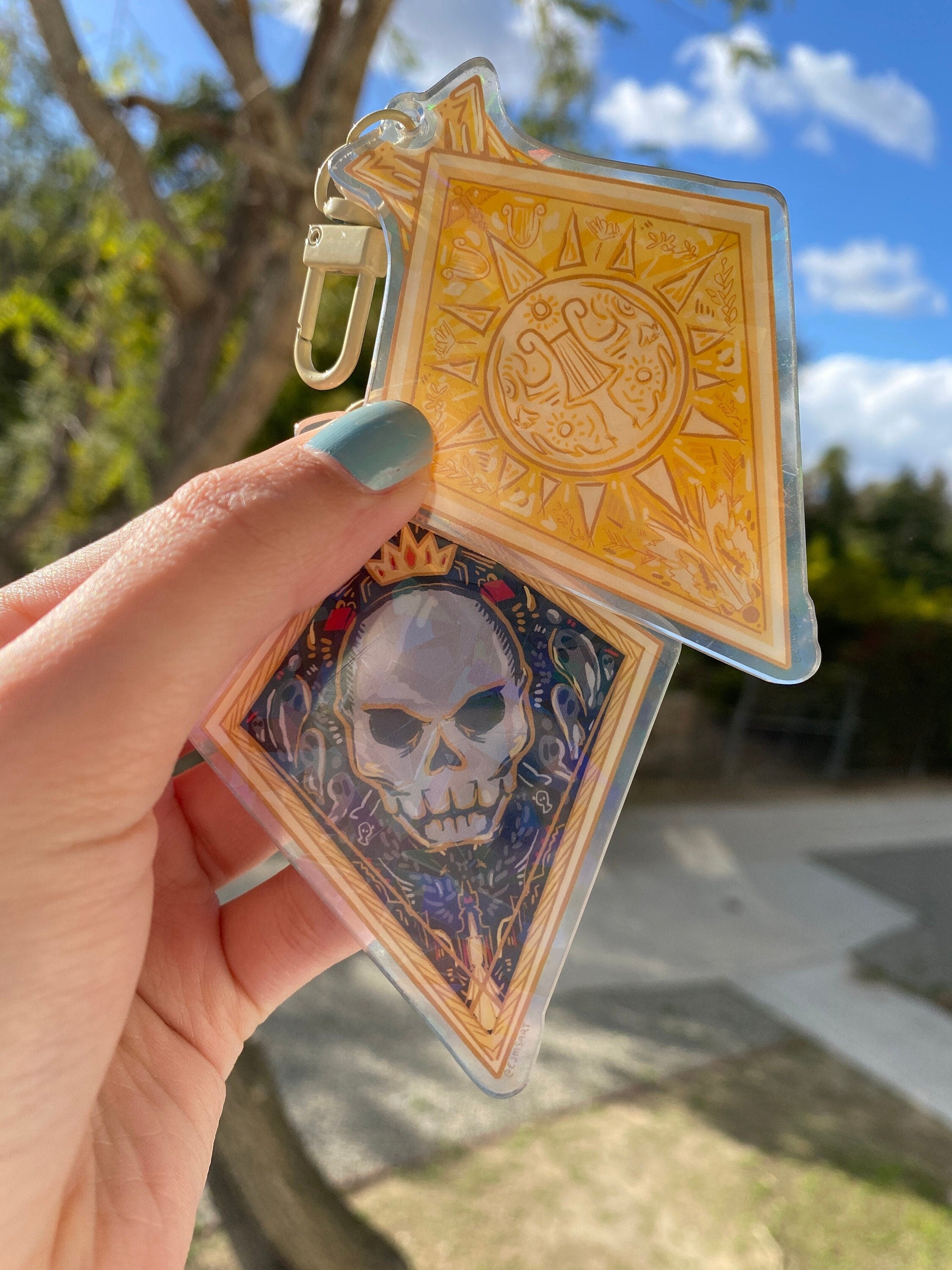 Sun Child and Emo Child /PJO Holo Keychain