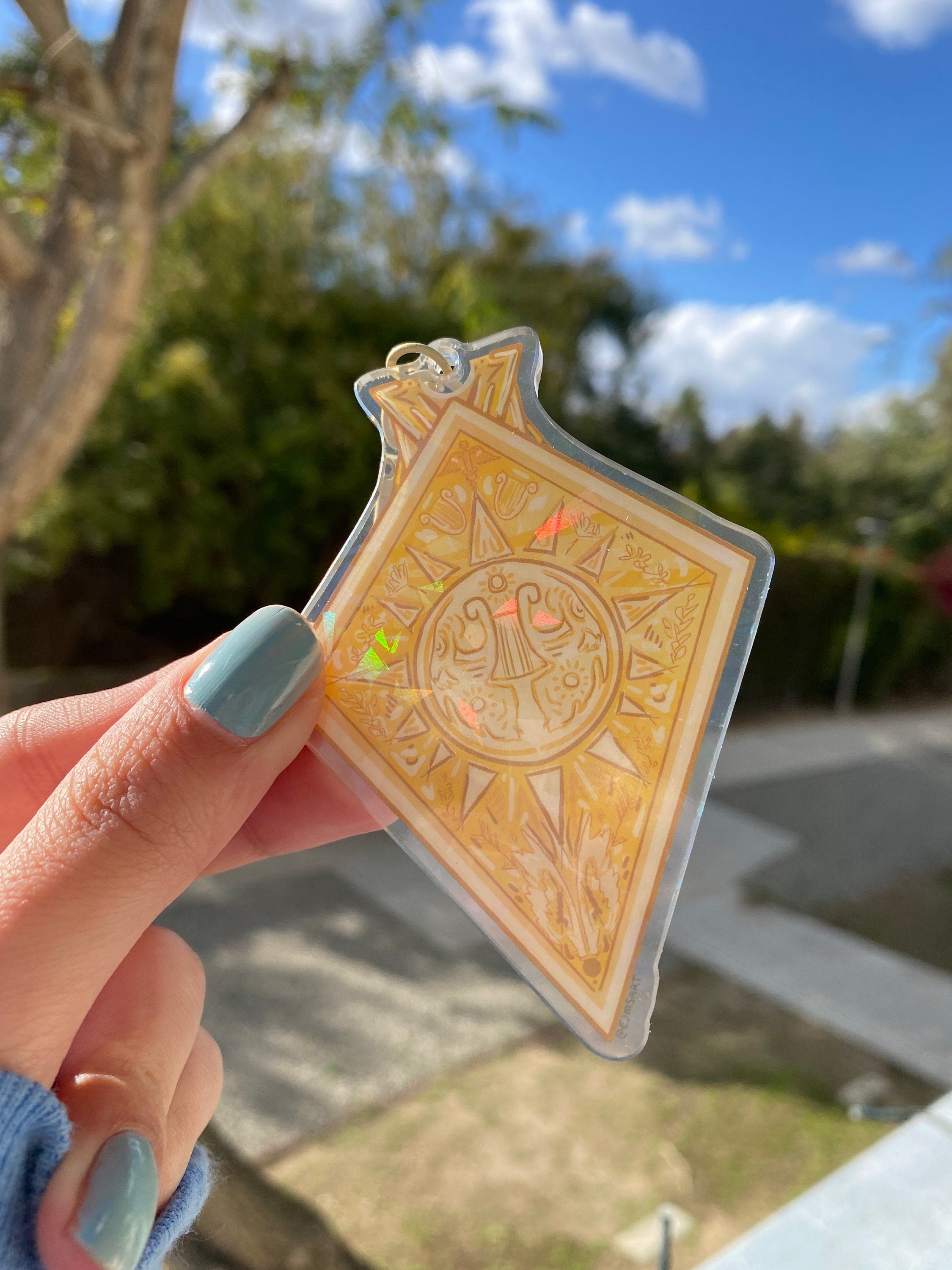 Sun Child and Emo Child /PJO Holo Keychain