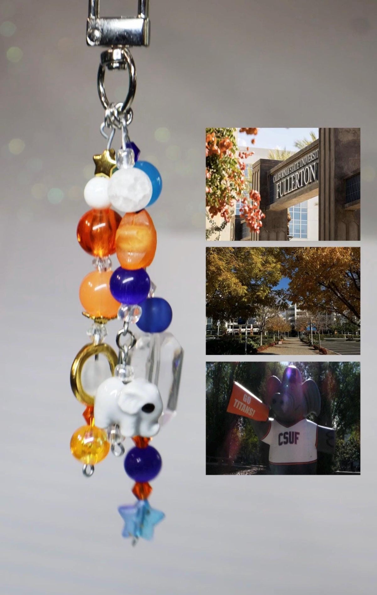 Keychain Beaded CSUF
